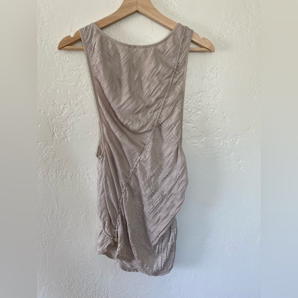 New Free People Movement Ruched Drawcord Tank - Silver Gray - Picture 2 of 4